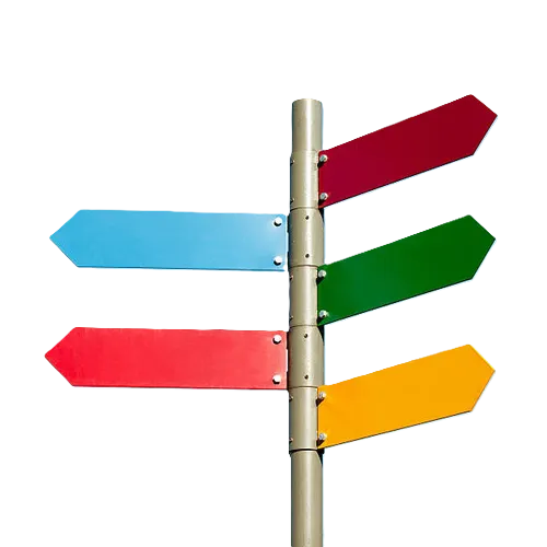 Poste con disintas direcciones
